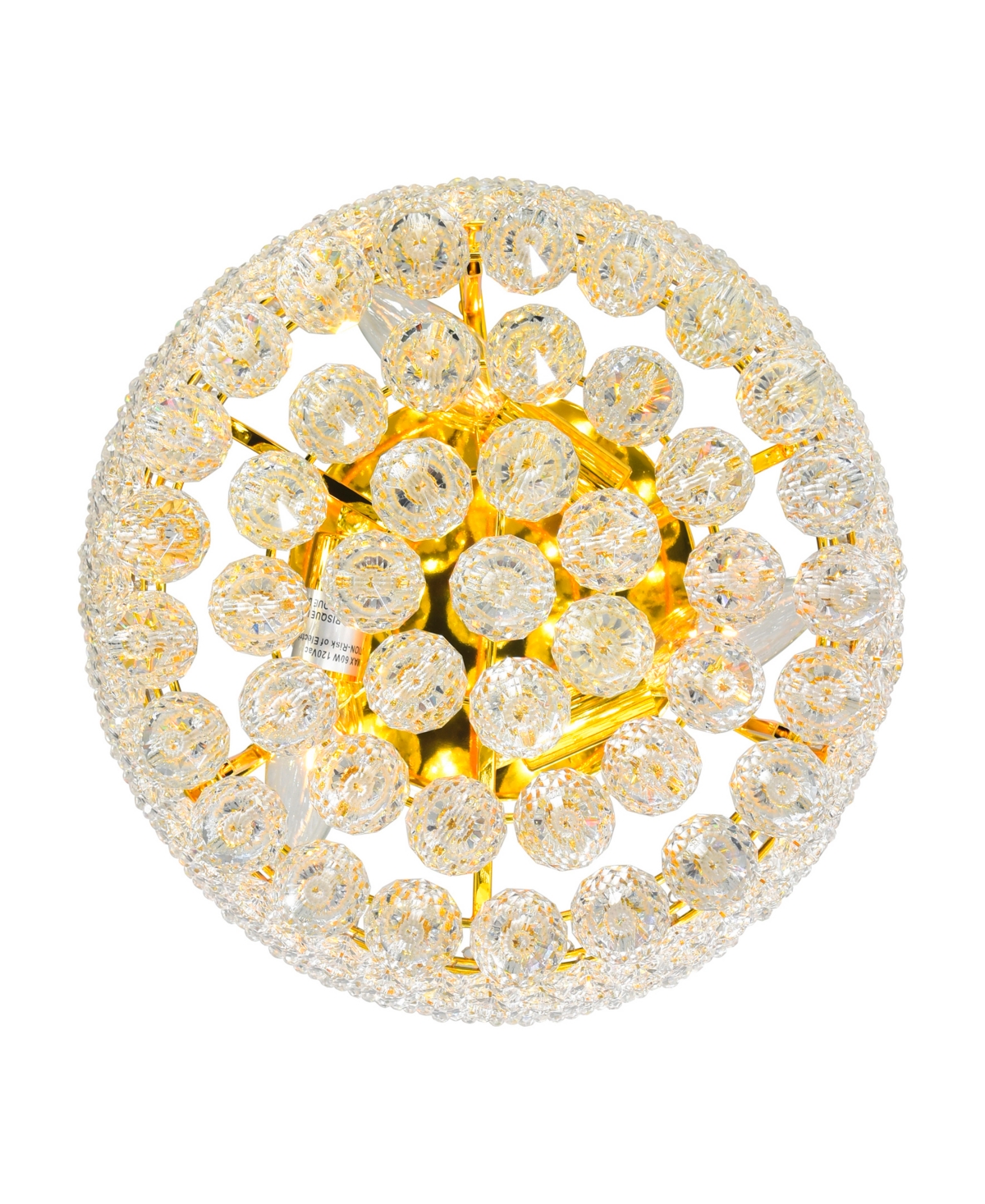 Cwi Lighting Empire 3 Light Flush Mount In Gold
