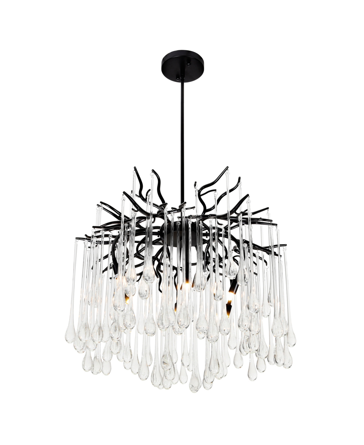Cwi Lighting Anita 6 Light Chandelier In Black