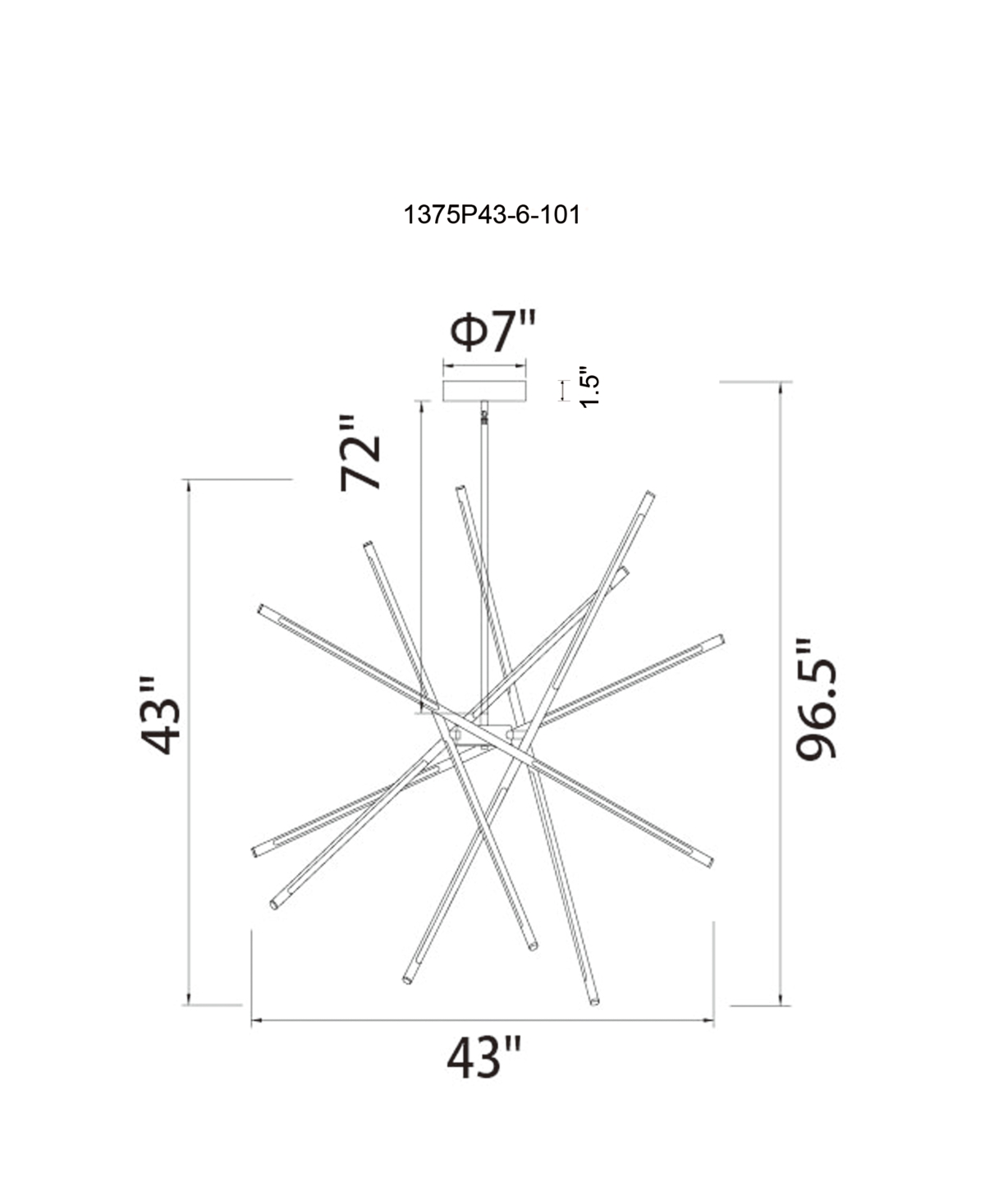 Shop Cwi Lighting Oskil Led Integrated Chandelier In Black