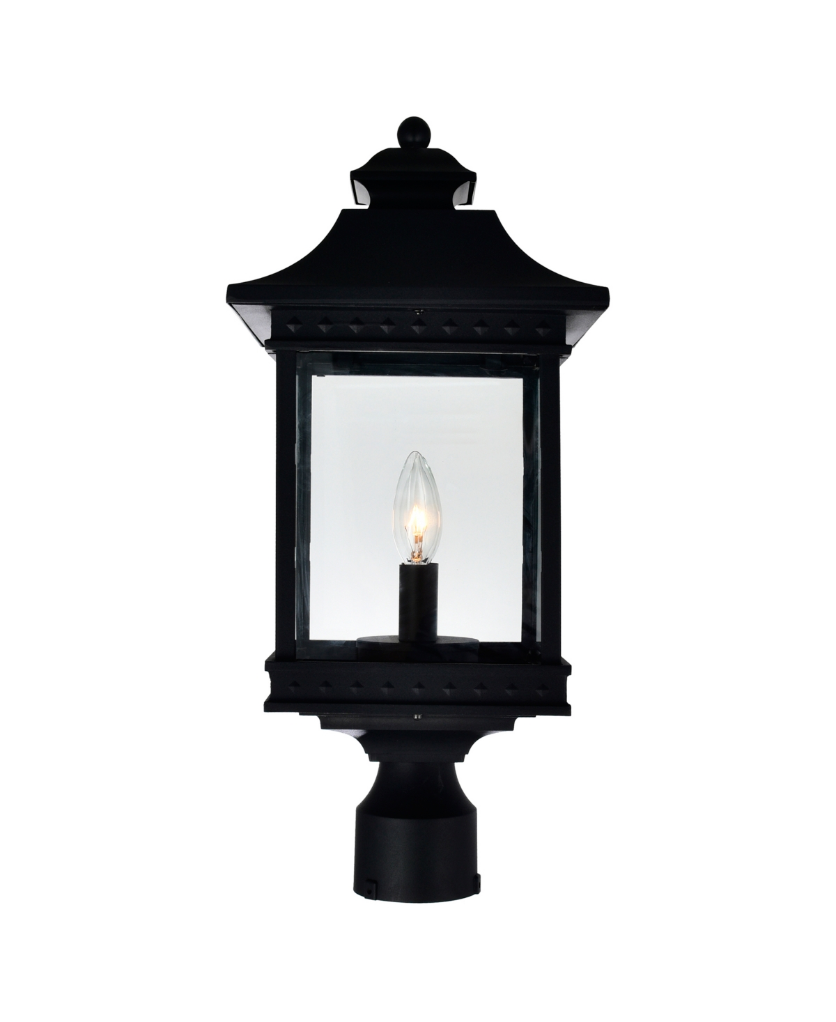 Cwi Lighting Cleveland 2 Light Black Outdoor Lantern Head In Black
