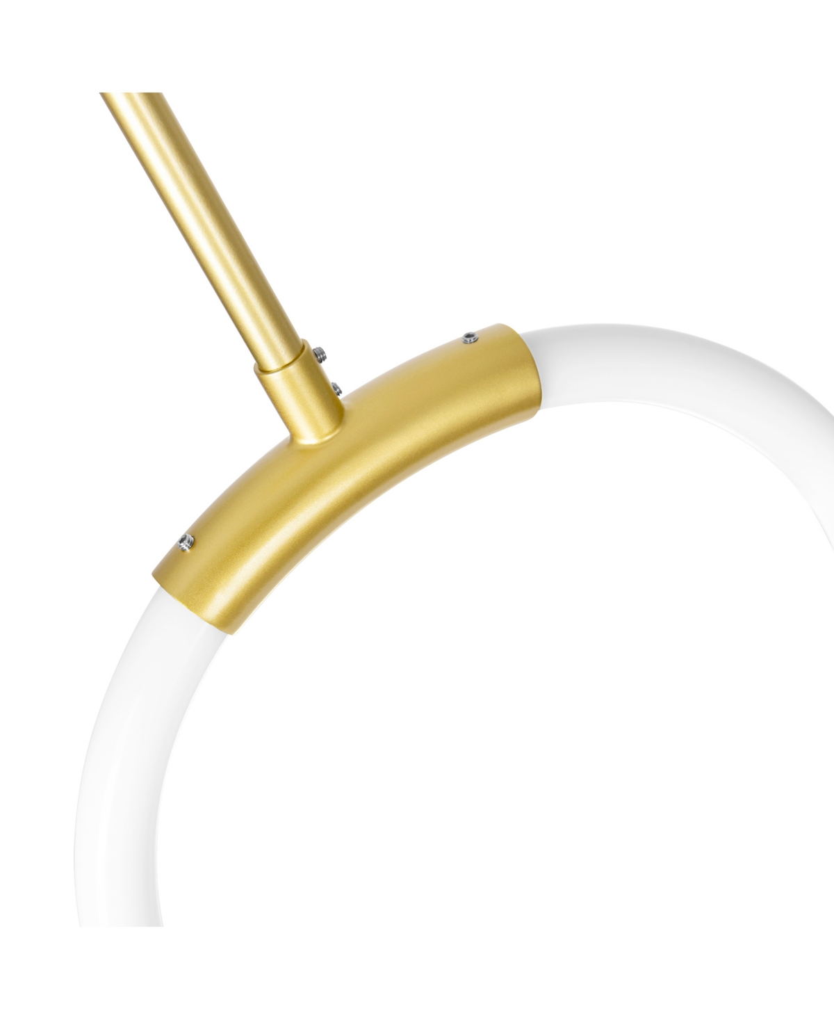 Cwi Lighting Hoops 1 Light Led Pendant In Satin Gold