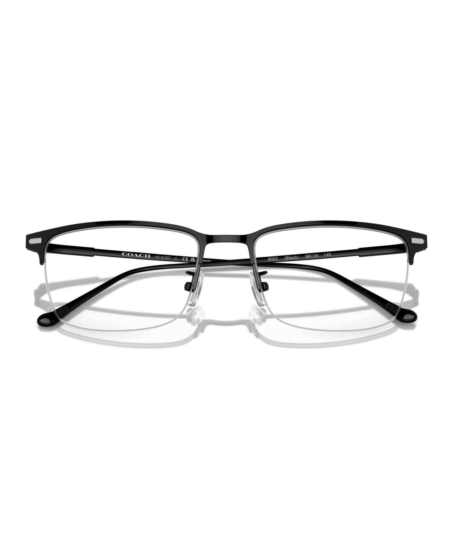 Мужские очки COACH Man Rectangle Titanium HC5172T Eyeglasses, цвет: Чёрный — фото 5