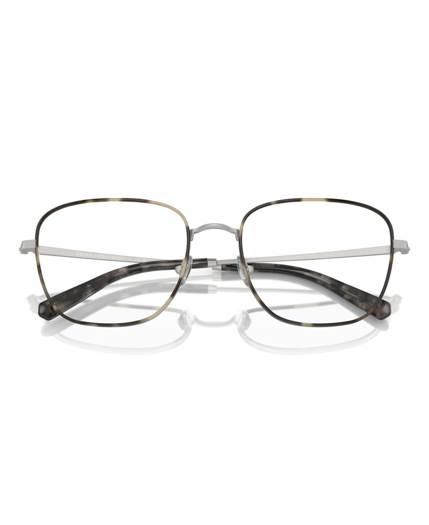 Мужские очки Brooks Brothers Man Square Metal BB1115J Eyeglasses, цвет: Состаренный золотой — фото 8