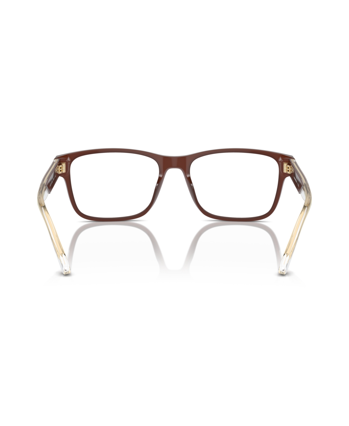 Emporio Armani 53mm Rectangle Optical Glasses In Brown