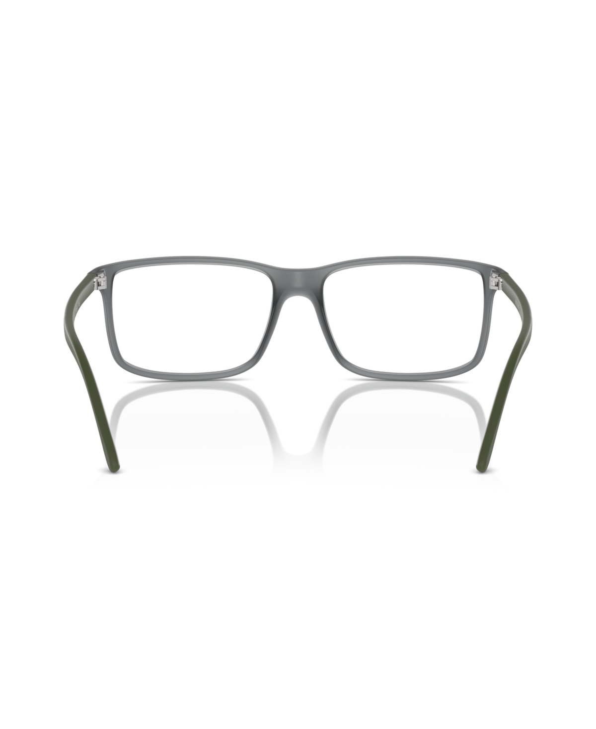 Polo Ralph Lauren 55mm Rectangle Optical Glasses In Matte Transparent Grey