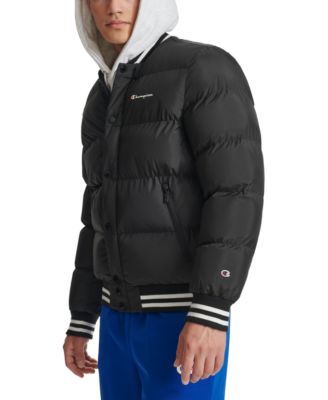 Men's Quilted Full-Zip Varsity Puffer Jacket