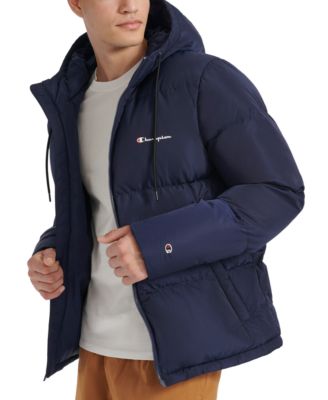 Men's Quilted Full-Zip Hooded Puffer Jacket 