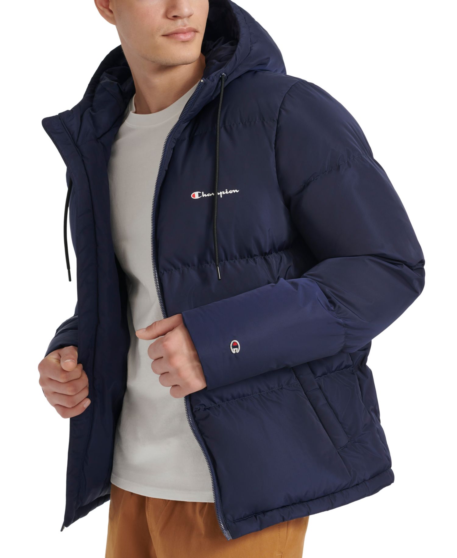 Men's Quilted Full-Zip Hooded Puffer Jacket