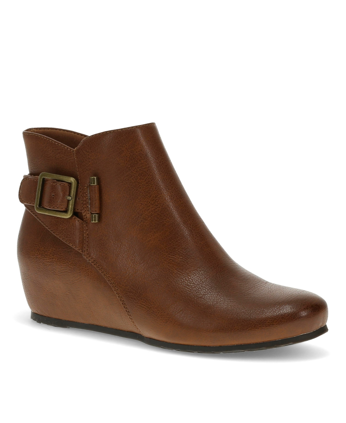 Women's Serena Zipper Wedge Booties - Cognac