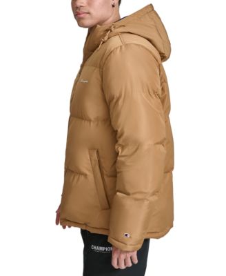 Men's Quilted Full-Zip Hooded Puffer Jacket 