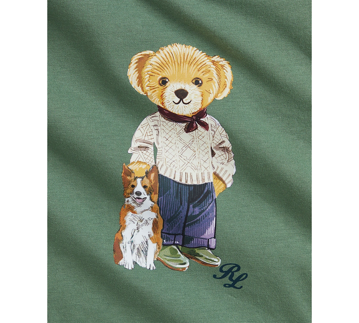 Polo Ralph Lauren Baby Boys 2-Pc. Polo Bear Printed Long-Sleeve T-Shirt & Fleece Pants Set