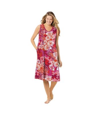 Plus Size Dreams and Co. Trapeze V-Neck Short Lounger