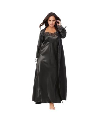 Bride Robes Peignoir King Queen Feather Satin Sleepwear Robe Long