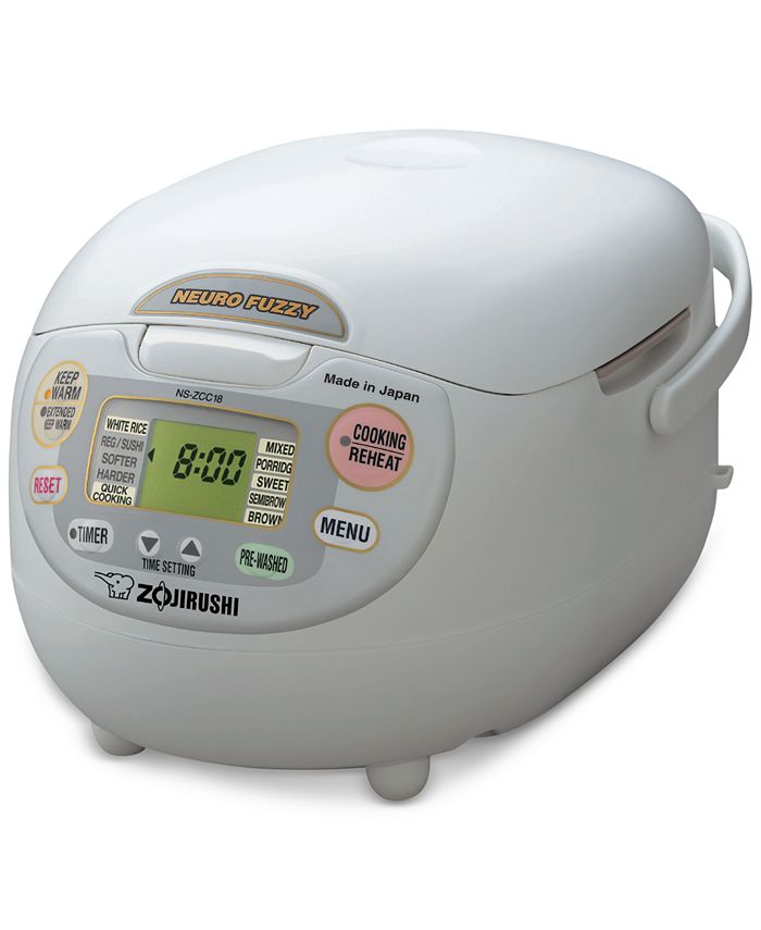 Zojirushi NS-ZCC18WZ 10-Cup Advanced Neuro Fuzzy Rice Cooker and Warmer ...
