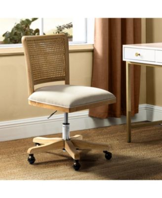 Calcutta Contemporary Task Chair with Rattan Back