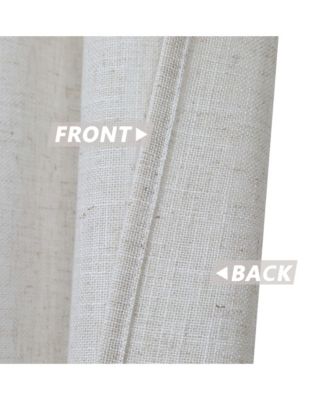 Linen Blend Kitchen Tier Window Curtain Pair, 52" x 45"