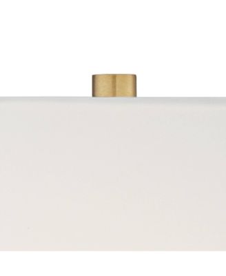 Julia Traditional Buffet Table Lamp 29 1/2" Tall Gold Crystal White Fabric Tapered Square Shade for Living Room Dining House Entryway