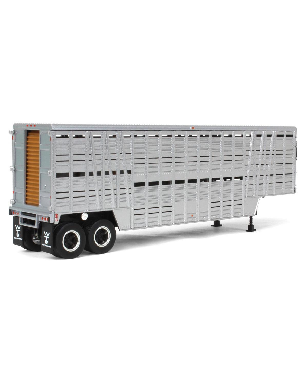 Dcp 1/64Wilson Tandem-Axle Vintage Livestock Trailer Diecast - Silver
