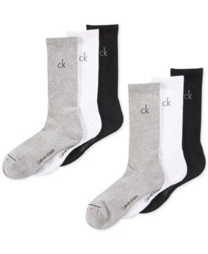 Calvin Klein Men's Athletic Performance Crew Socks 6-Pack