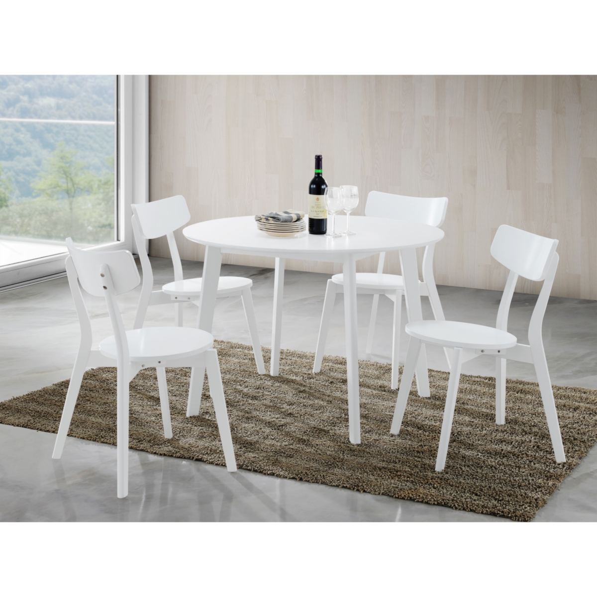 Streamdale Furniture Roma Contemporary White Round Dining Table
