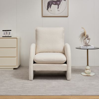 Luxurious Lamb Fabric Sofa with Cozy Toss Pillows for Ultimate Comfort