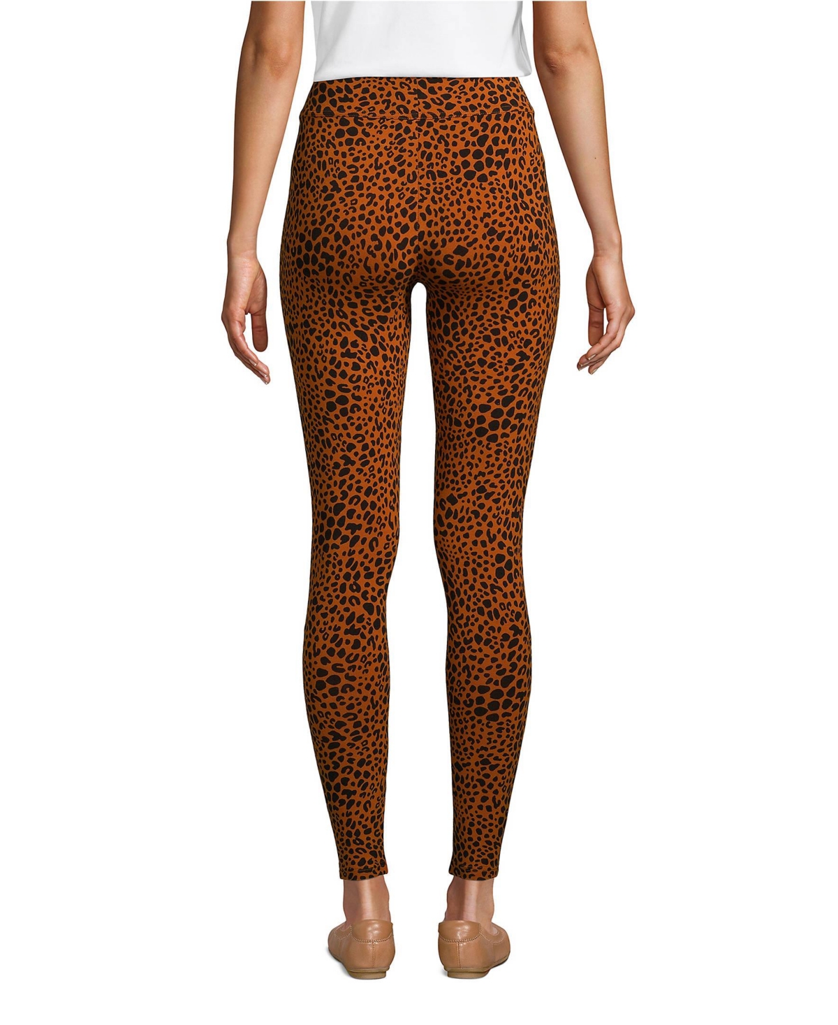 Lands' End Women's Petite Starfish Mid Rise Knit Leggings