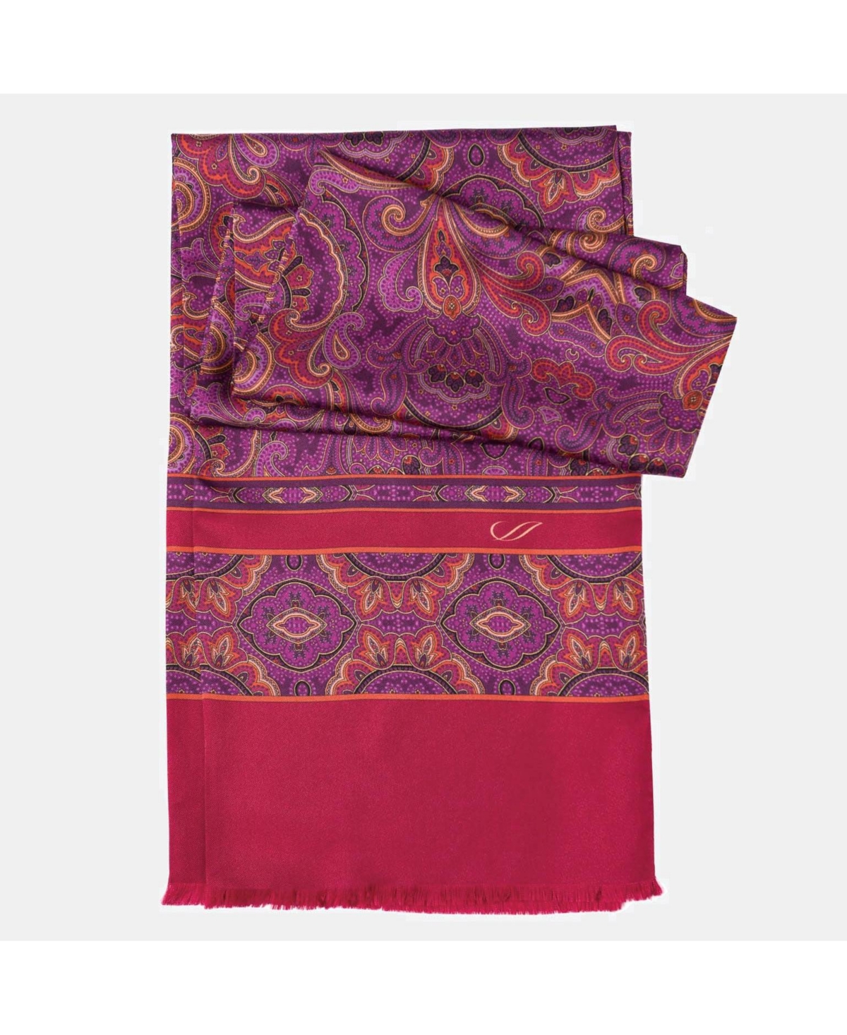 Ferrara - Silk Scarf for Men - Bordeaux