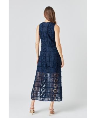 Women's Textured Sleeveless Maxi Dress