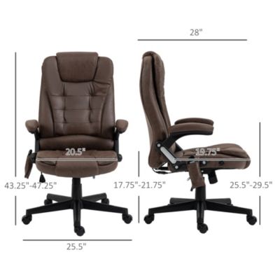 6 Point Vibrating Massage Office Chair with Lumbar Heat