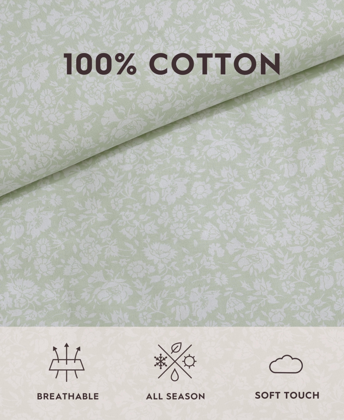 Laura Ashley Heirloom Ditzy Reversible Comforter Sets In Pale Green