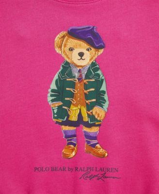 Polo Ralph Lauren Big Girls Polo Bear Fleece Sweatshirt Macy's