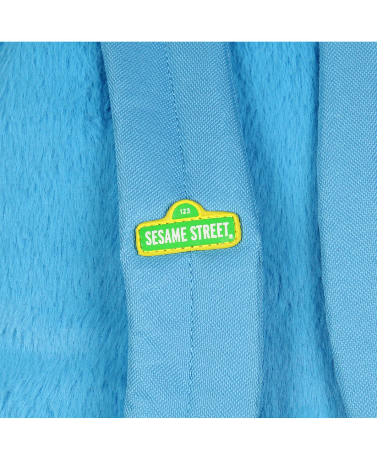 Sesame Street Plush Cookie Monster Smile Face 12 Inch Backpack For Daily Use