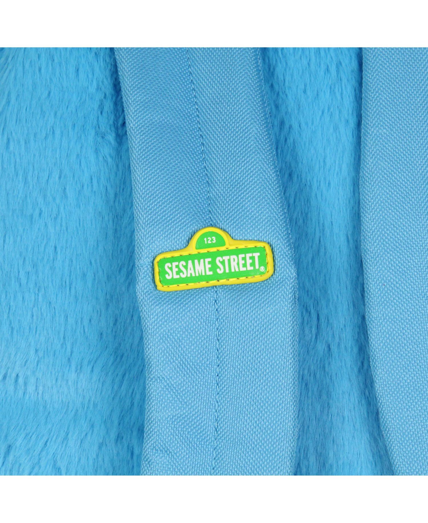 Plush Cookie Monster Smile Face 12 Inch Backpack For Daily Use