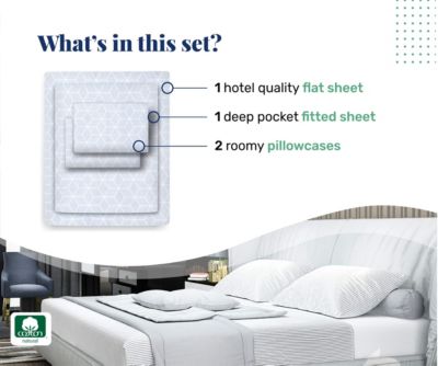 600 Thread Count 100% Cotton Printed Sheet Set