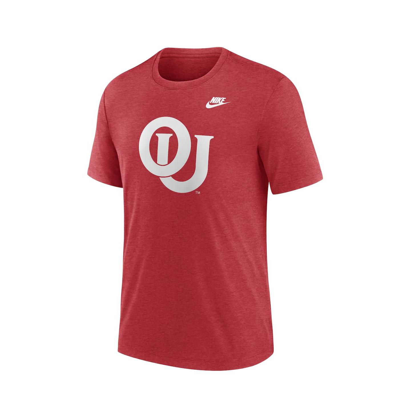 Мужская футболка Nike Heather Crimson Oklahoma Sooners Blitz Evergreen Legacy Primary Tri-Blend — фото 3