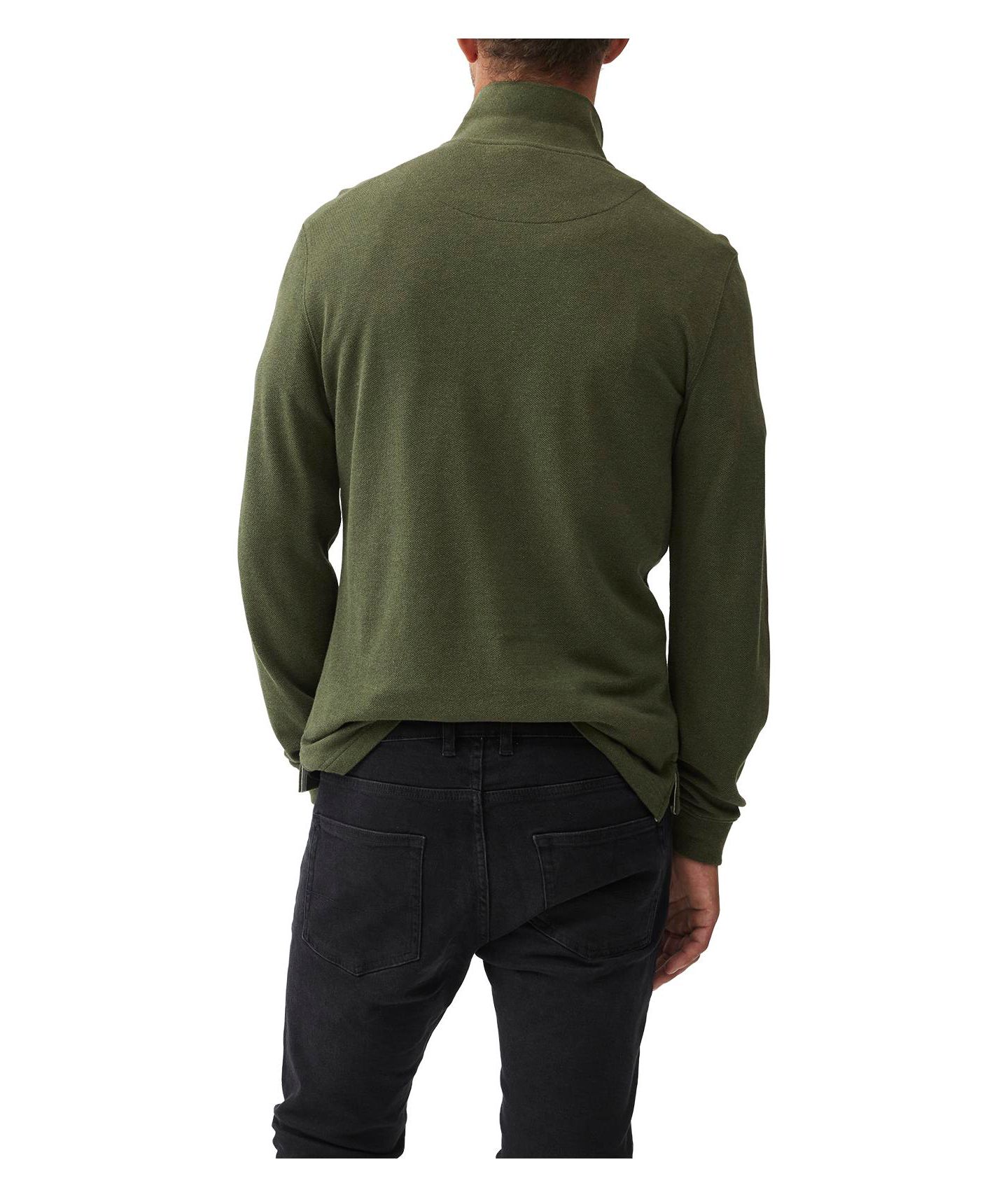 Мужское поло Rodd & Gunn Long Sleeves Gunn Cotton Polo Shirts, цвет: Армейский зелёный — фото 6