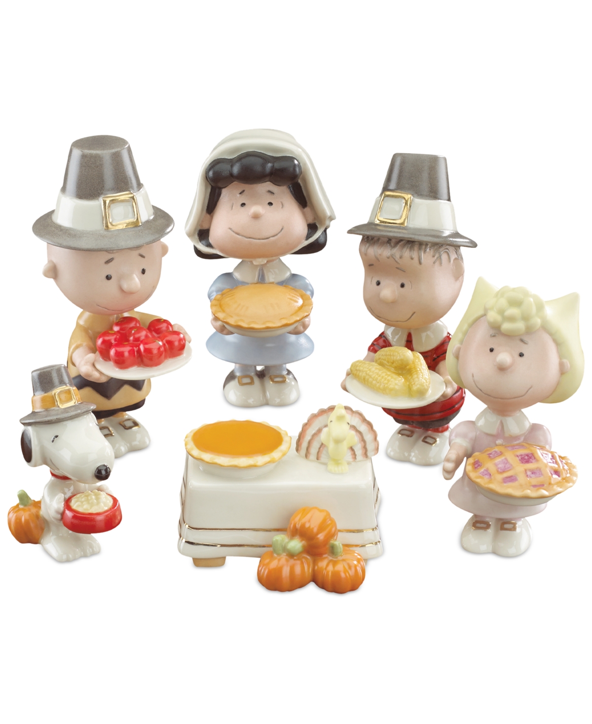 Lenox Peanuts 6-piece Thanksgiving Figurine Set In No Color