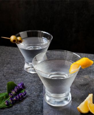 Afina Stemless Martini Glasses - 8 oz, Set of 4