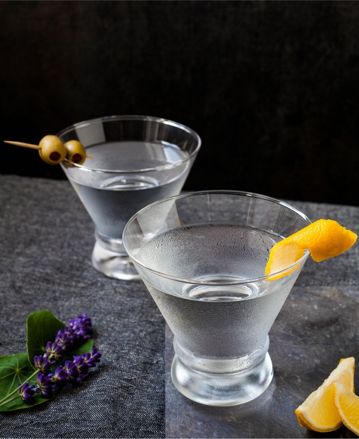 Shop Joyjolt Afina Stemless Martini Glasses In Clear