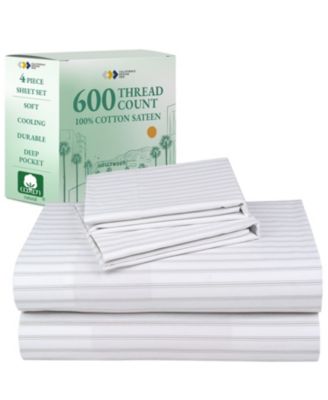 600 Thread Count 100% Cotton Printed Sheet Set