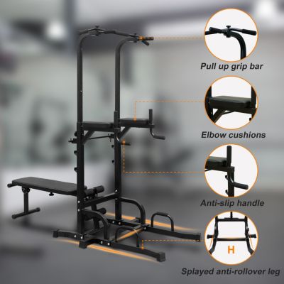 Streamdale Multifunctional Power Tower with Bench for Total Body Workout