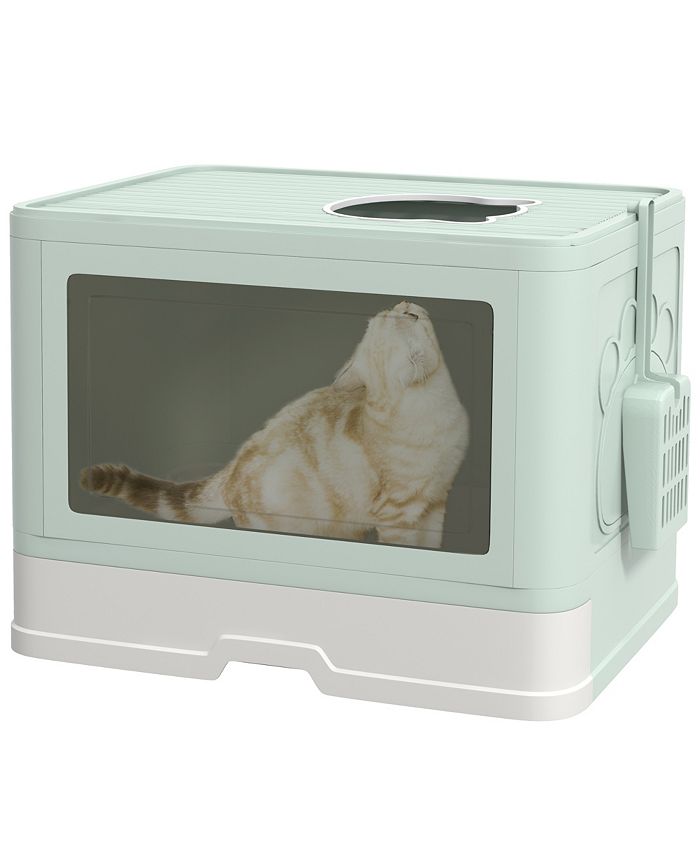Simplie Fun Innovative FrontEntry TopExit Litter Box with Anti