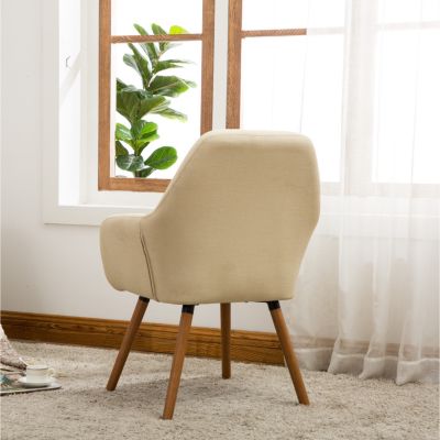 Streamdale Contemporary Fabric Accent Chair, Tan