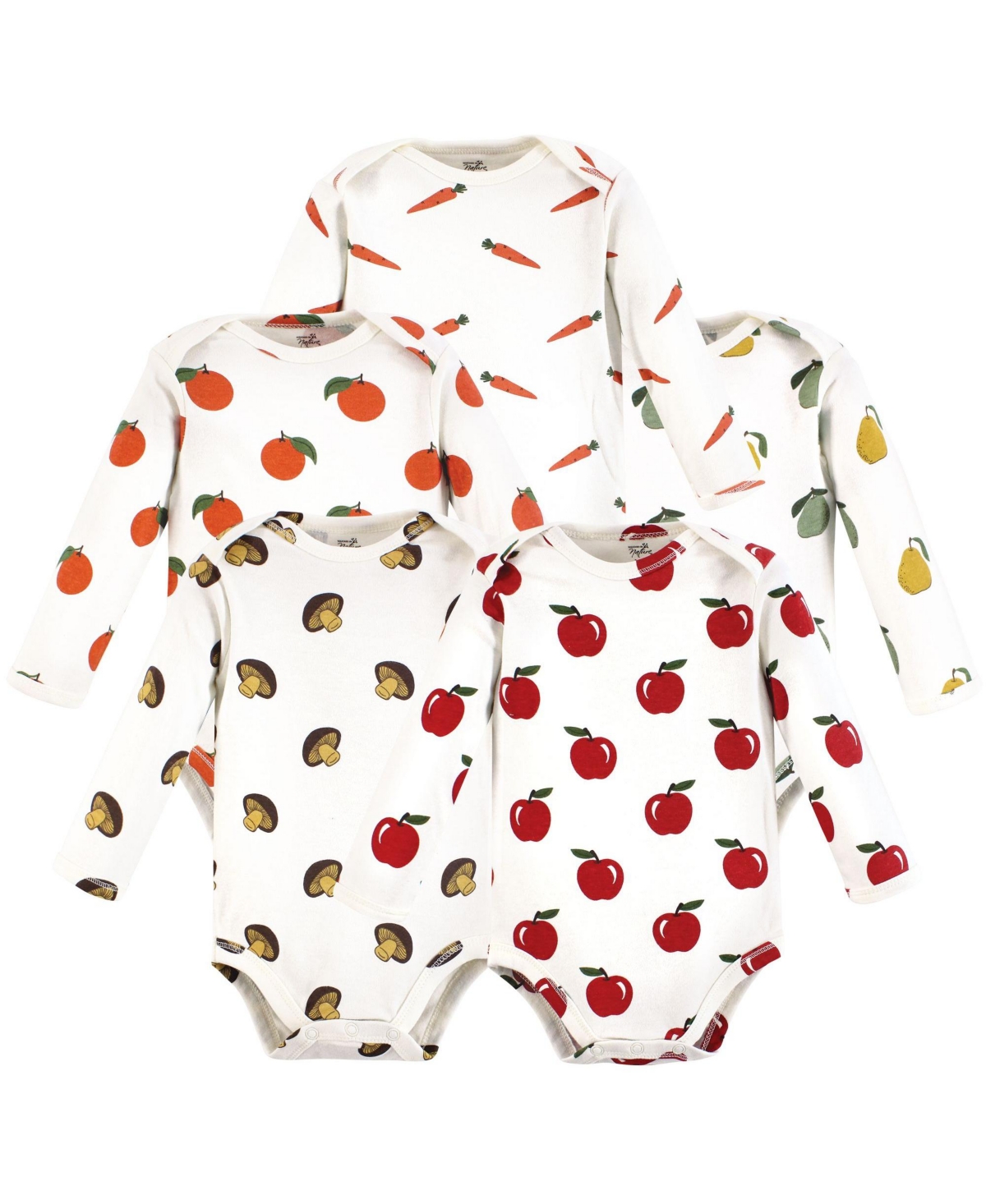 Touched by Nature Baby Boys Organic Cotton Long-Sleeve - Fruits and veggies