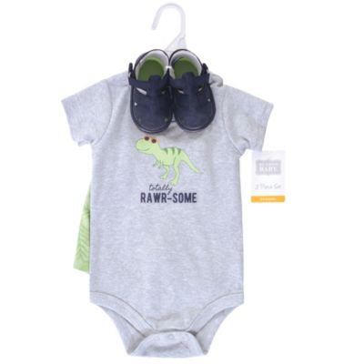 Cotton Bodysuit, Shorts and Shoe Set