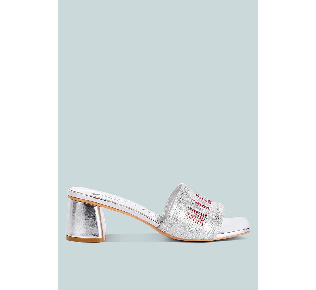 London Rag Punstar Diamante Embellished Milan Sandals