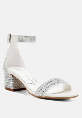 Women's Twerky Rhinestones Embellished Block Sandals