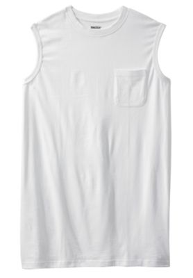 Big & Tall Shrink-Less Longer-Length Lightweight Muscle Pocket Tee