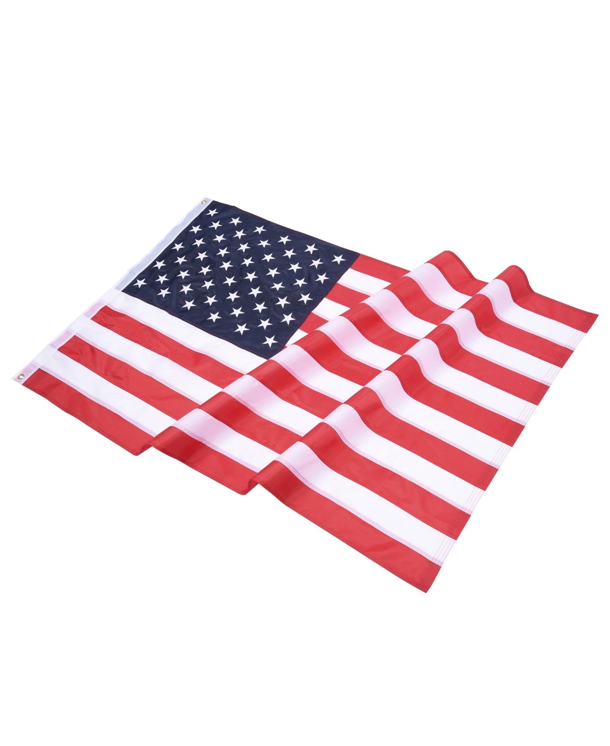 3x5 Ft Us Flag Polyester Oxford Fabric Sewn Stripes Double Stitched Outdoor Yard - Red