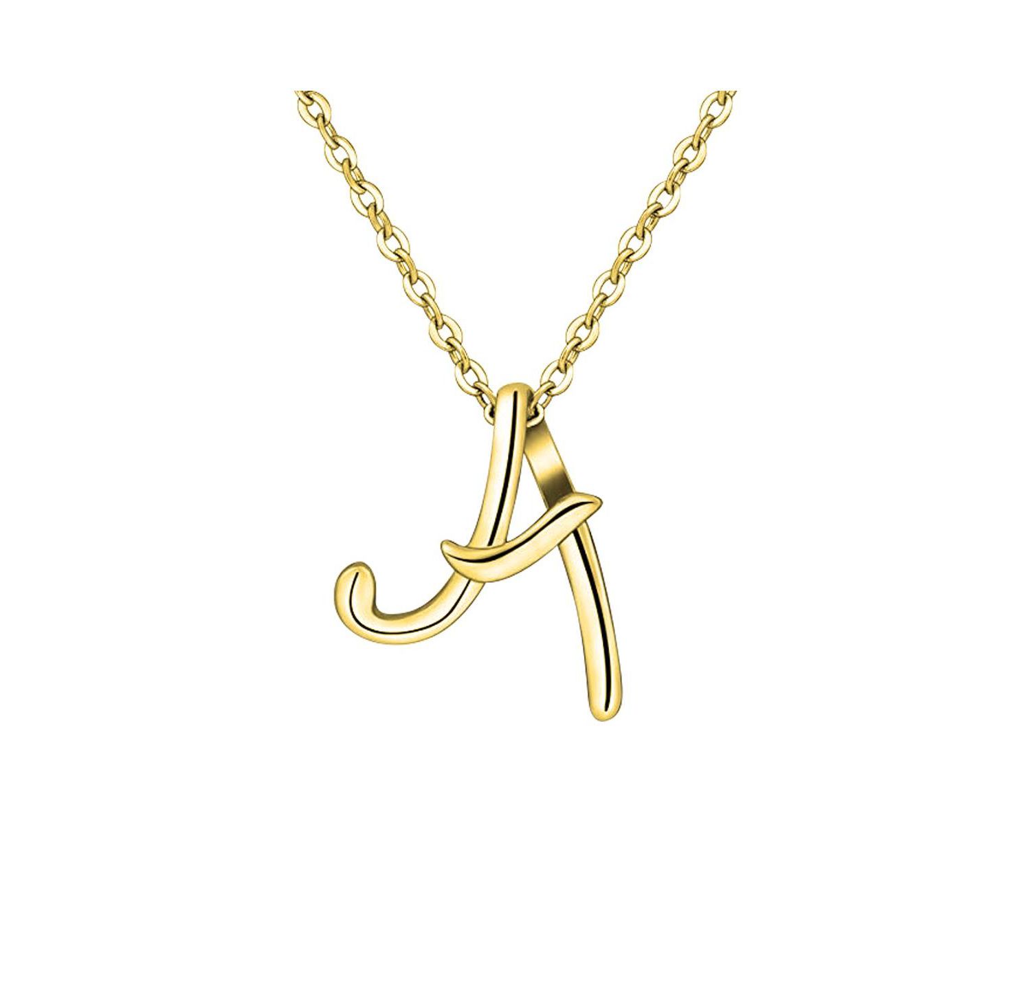 Stylish 14K Gold Plated Chic Twisted Statement Initial Necklace